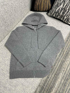 Grauer Strick-Monogramm-Troyer - Herren