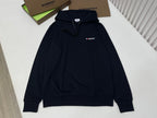Marineblauer Baumwoll-Pullover mit Brustlogo – Herren