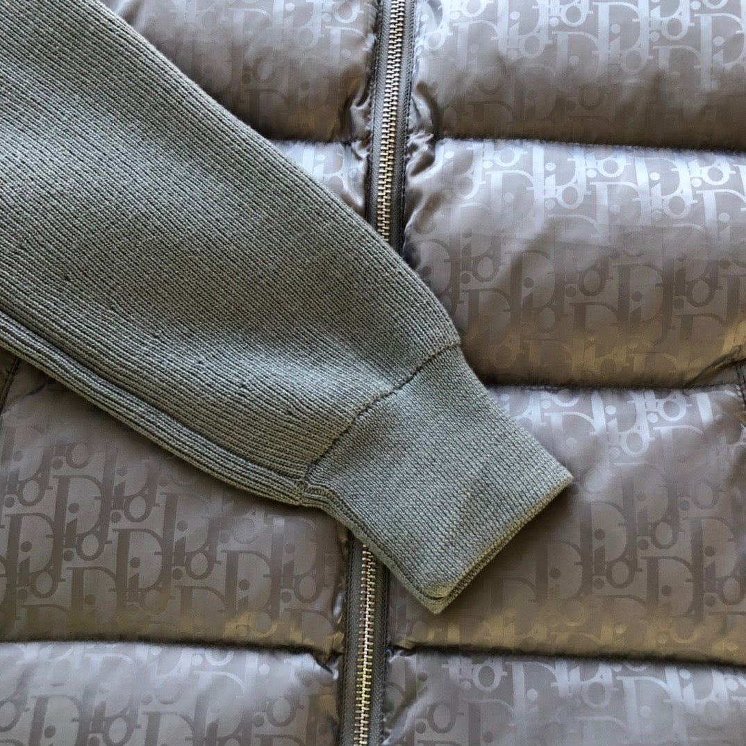Dunkelblaue und schwarze Pufferjacke – Herren