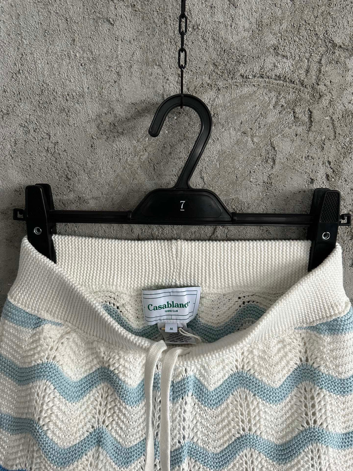 Blue Chevron Knit Shorts - Men's