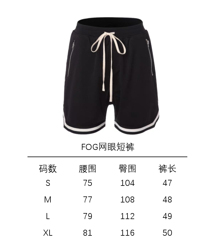 Essentials Black Mesh Shorts - Men's
