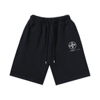 Black Cotton Circle Logo Drawstring - Men's