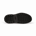 Black Leather Monogram Strap Loafer - Men's
