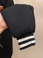 Varsity-Jacke aus schwarzer Wolle – Herren