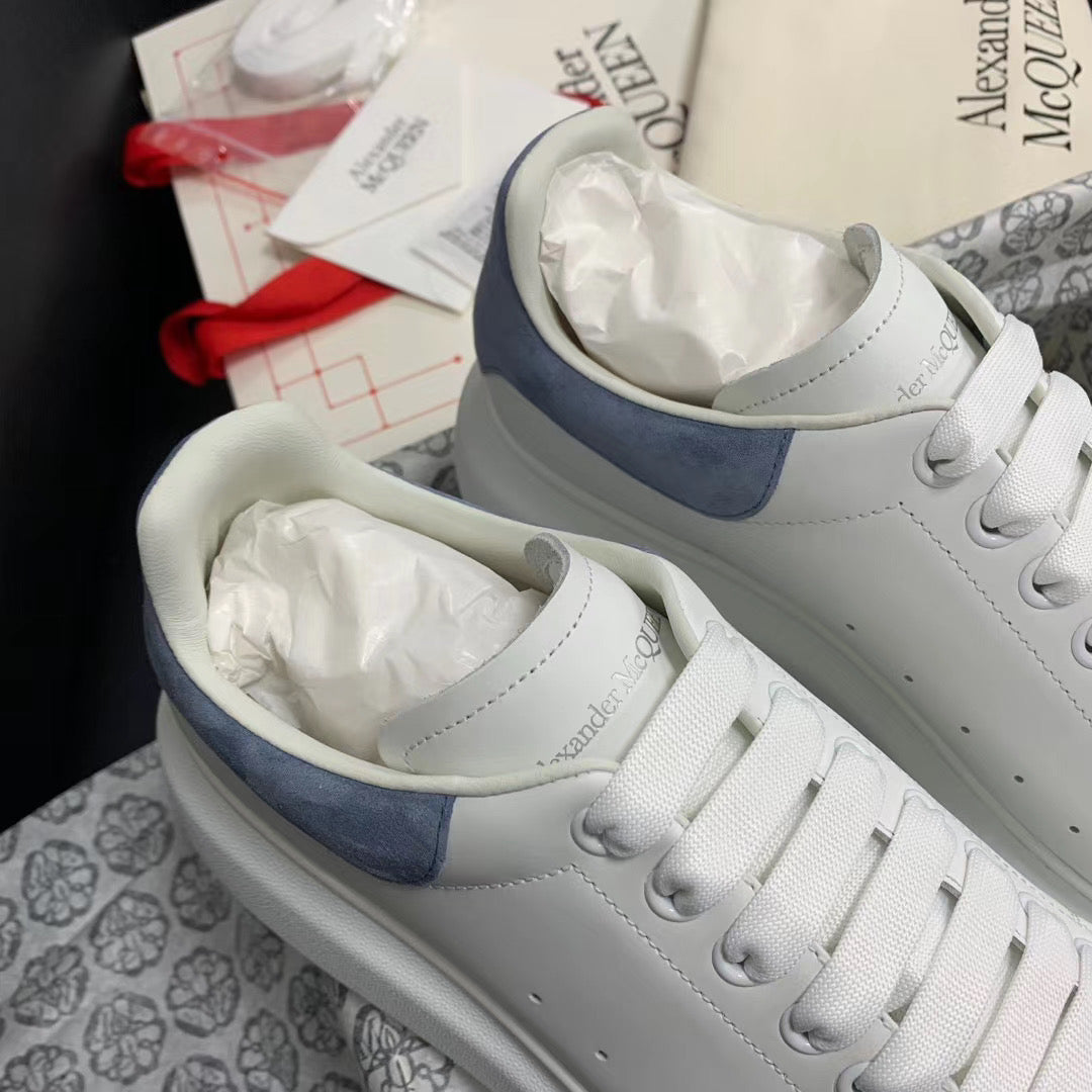 Oversized Dusty Blue Tab Sneakers