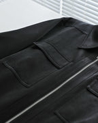 Black Nylon Zip Pocket Blouson - Men's