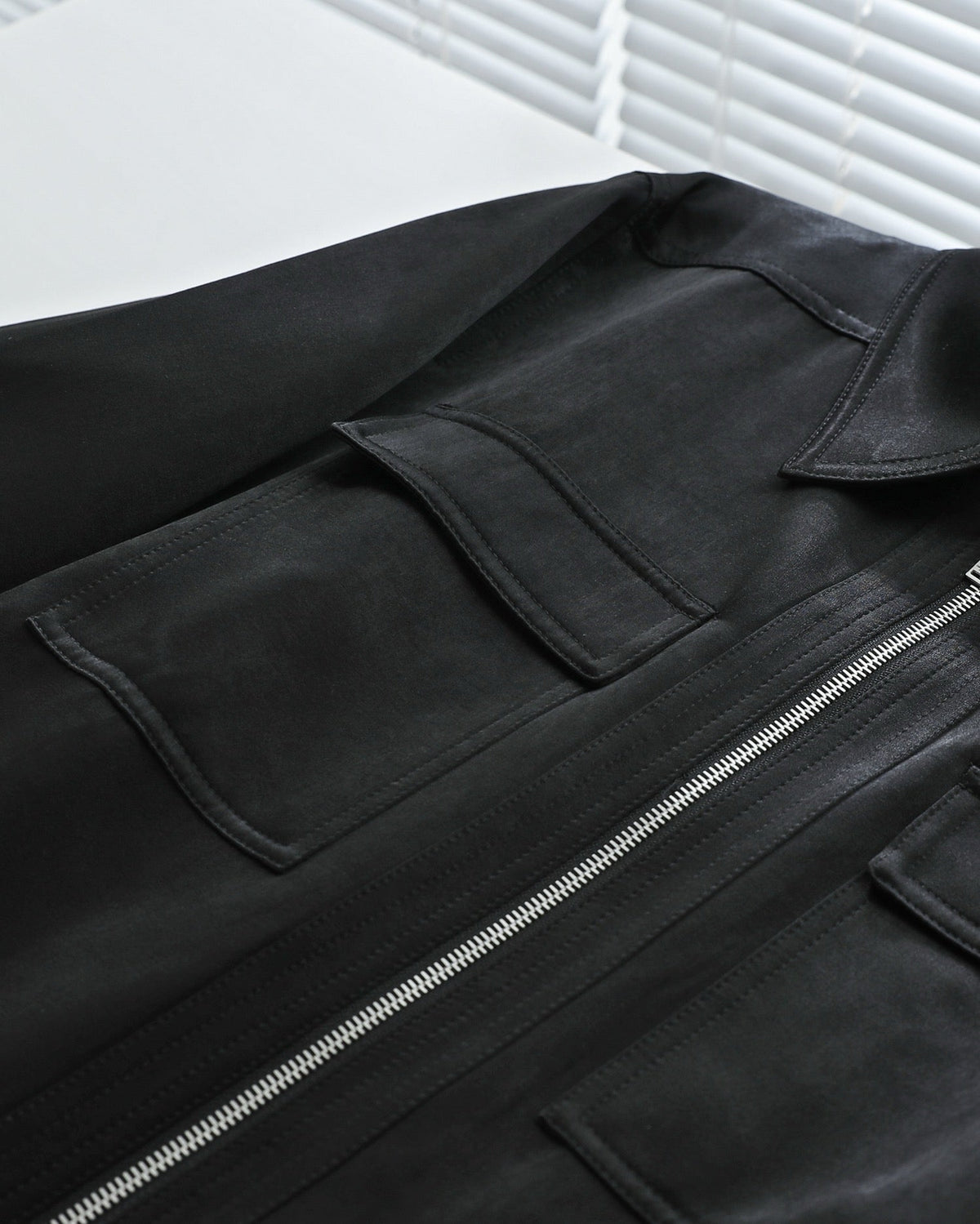 Black Nylon Zip Pocket Blouson - Men's