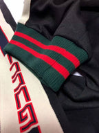 Black Jersey Web Stripe Track - Men's