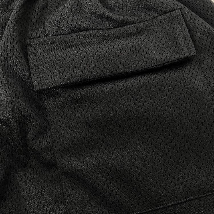 Essentials Black Mesh Shorts - Men's