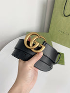 Double G Silver Buckle Belt