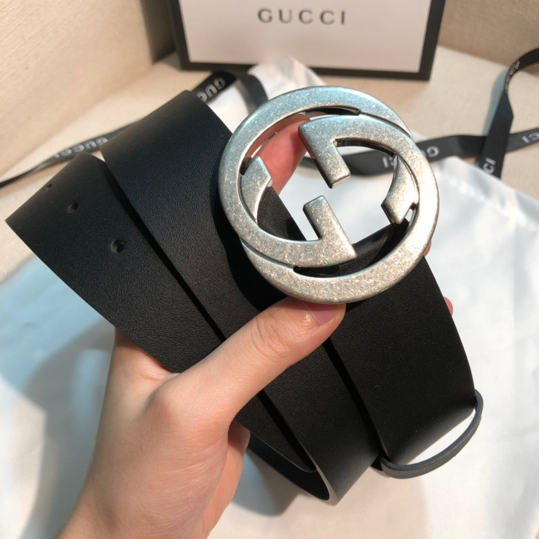 Interlocking G Smooth Leather Belt