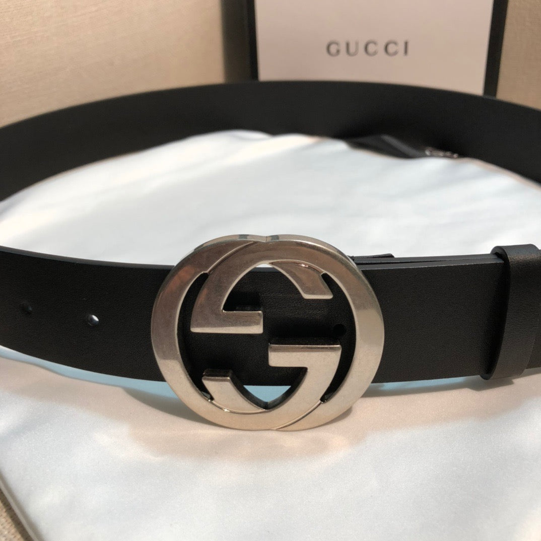 Interlocking G Smooth Leather Belt