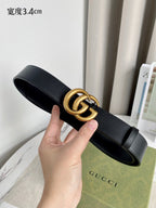 Double G Silver Buckle Belt