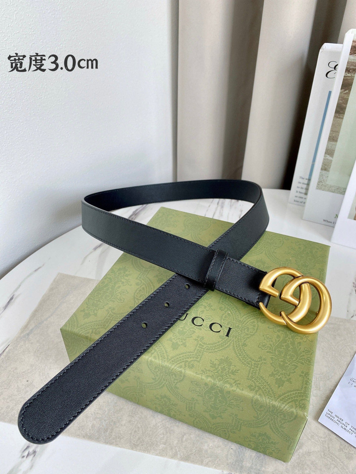 Double G Gold Buckle Belt