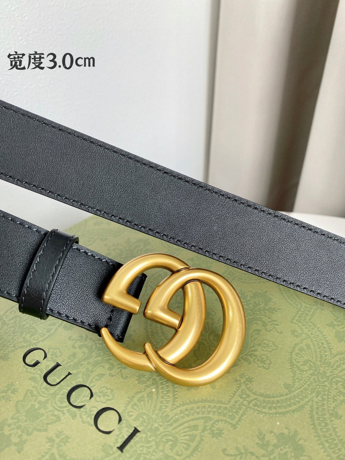 Double G Gold Buckle Belt