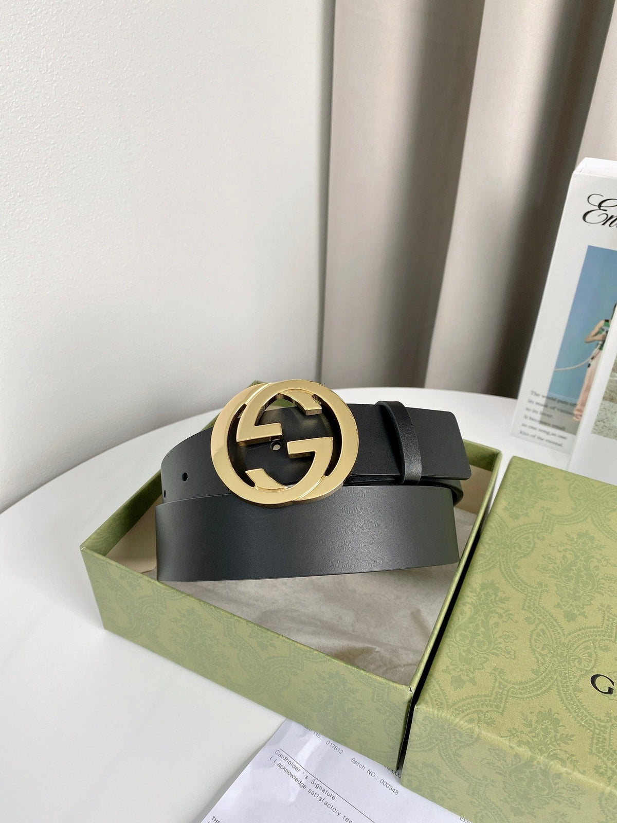 Interlocking G Smooth Leather Belt