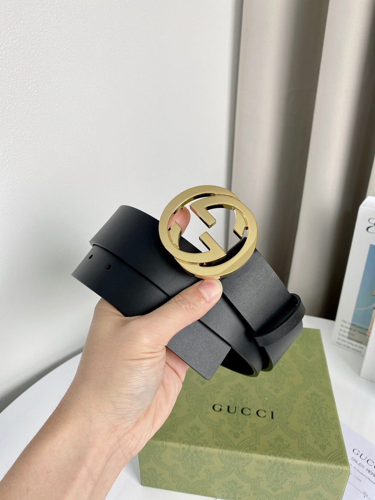 Interlocking G Smooth Leather Belt