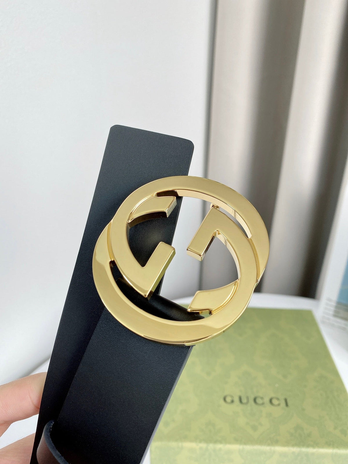 Interlocking G Smooth Leather Belt