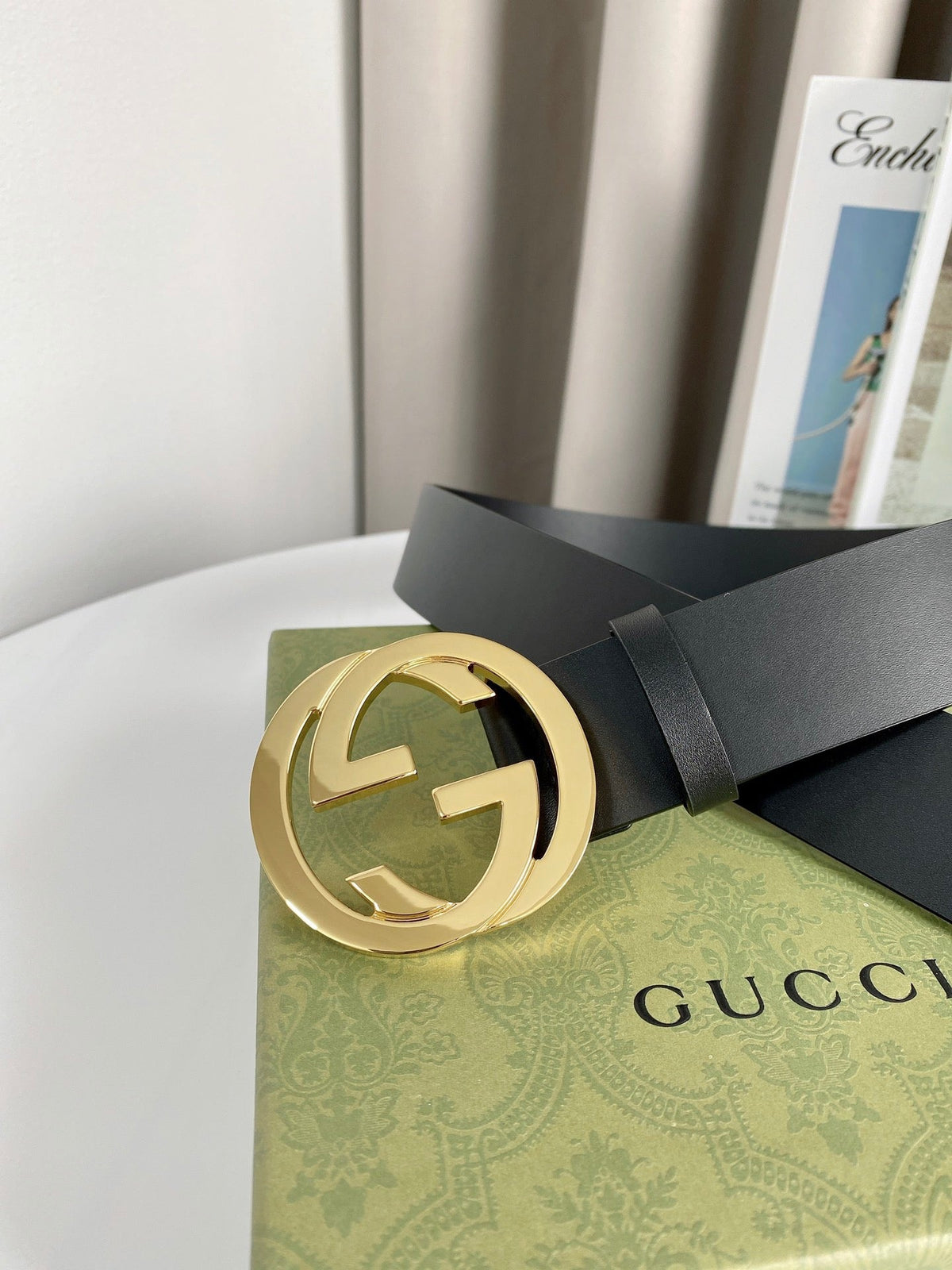 Interlocking G Smooth Leather Belt