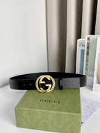Interlocking G Smooth Leather Belt