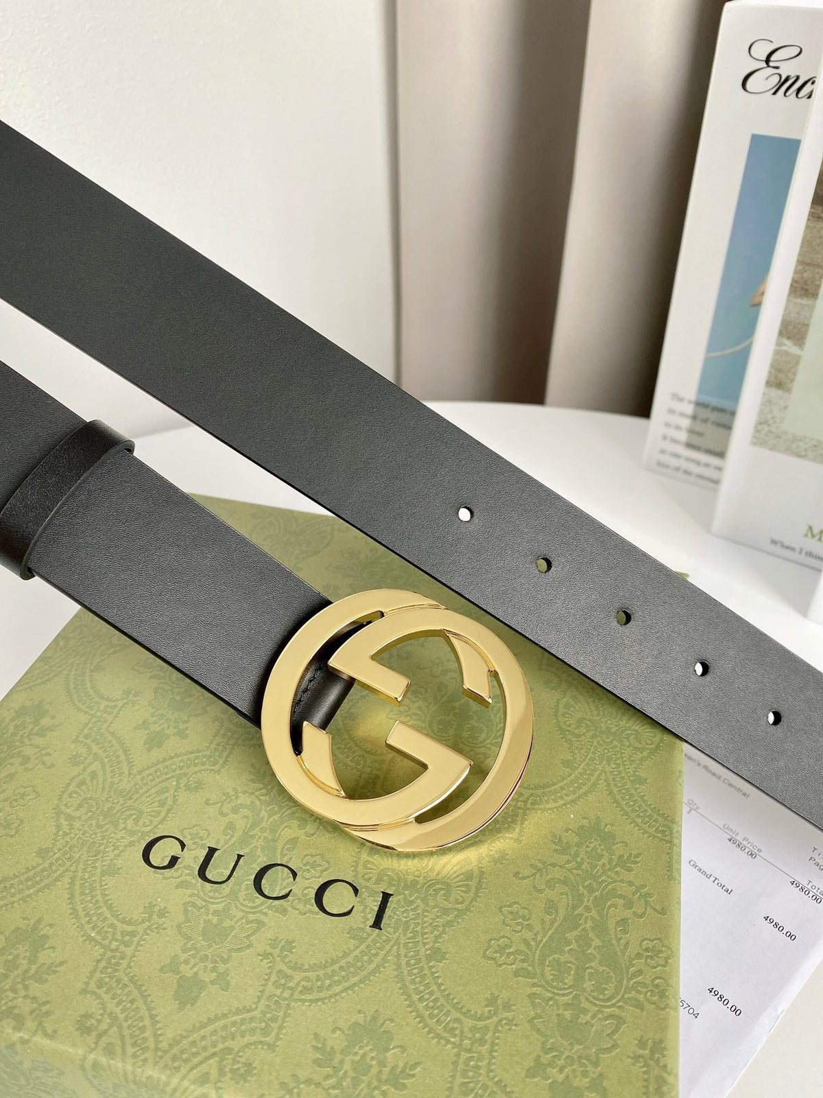 Interlocking G Smooth Leather Belt