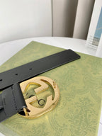 Interlocking G Smooth Leather Belt