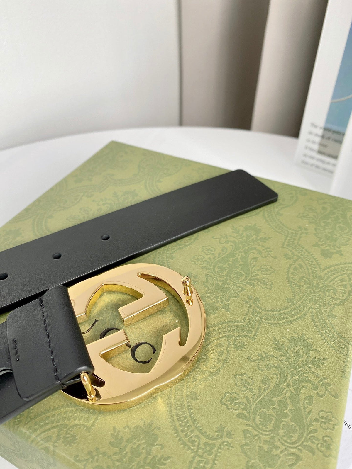 Interlocking G Smooth Leather Belt