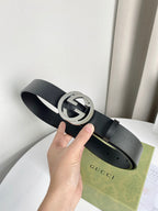 Interlocking G Smooth Leather Belt