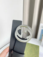 Interlocking G Smooth Leather Belt