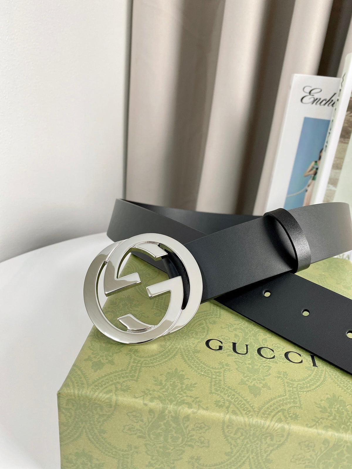 Interlocking G Smooth Leather Belt