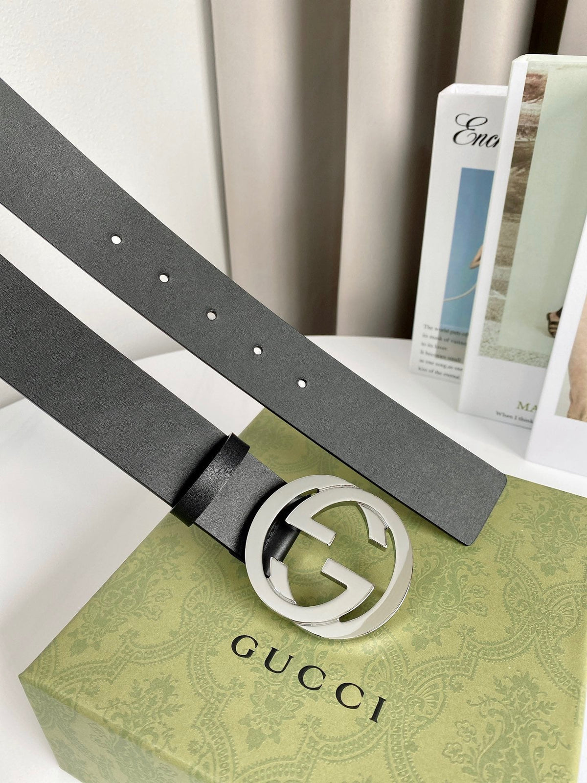 Interlocking G Smooth Leather Belt
