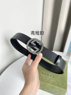 Interlocking G Smooth Leather Belt