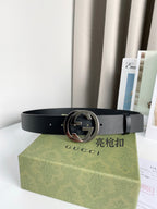 Interlocking G Smooth Leather Belt