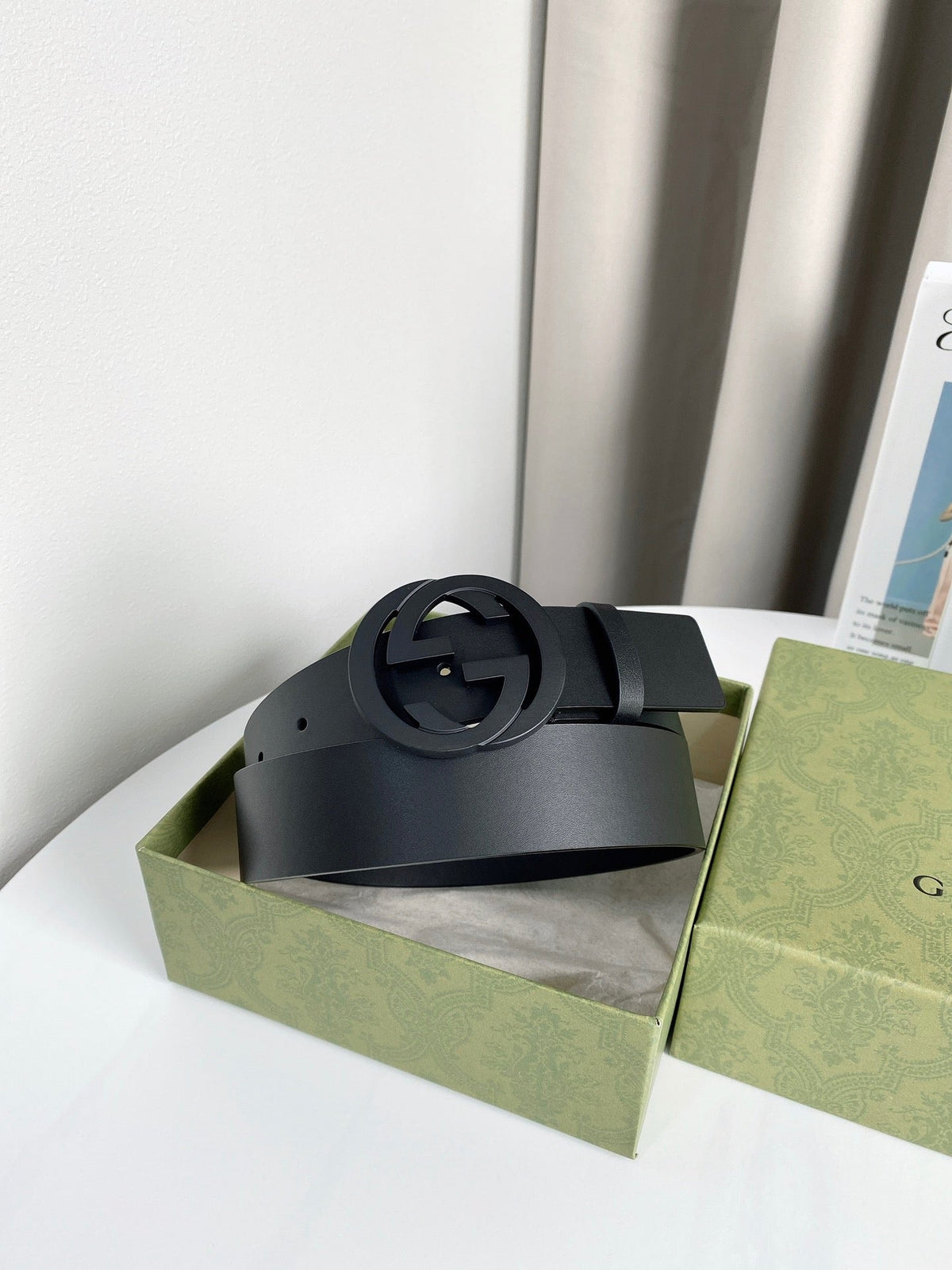 Interlocking G Smooth Leather Belt