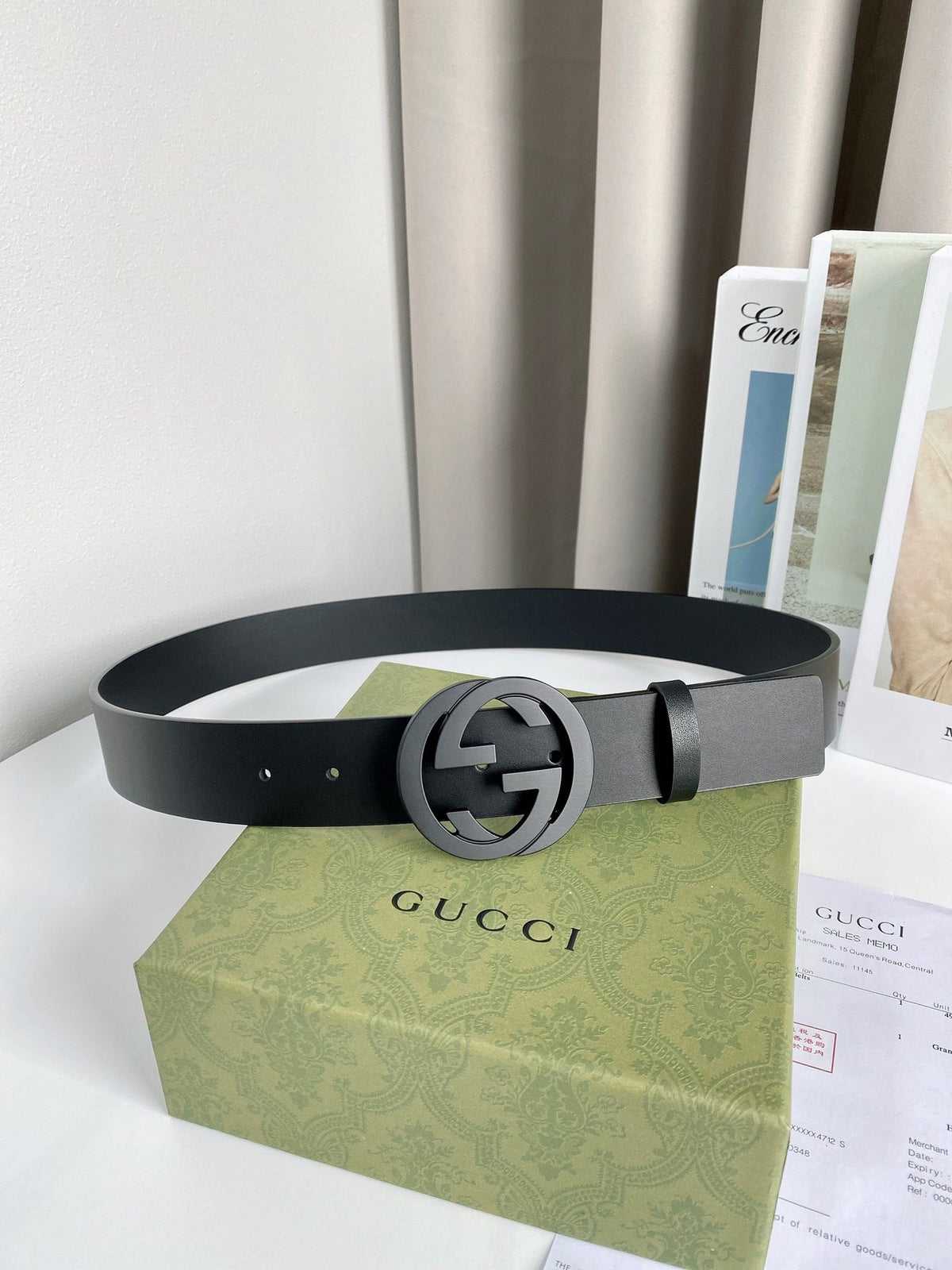 Interlocking G Smooth Leather Belt