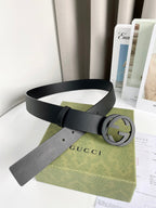 Interlocking G Smooth Leather Belt