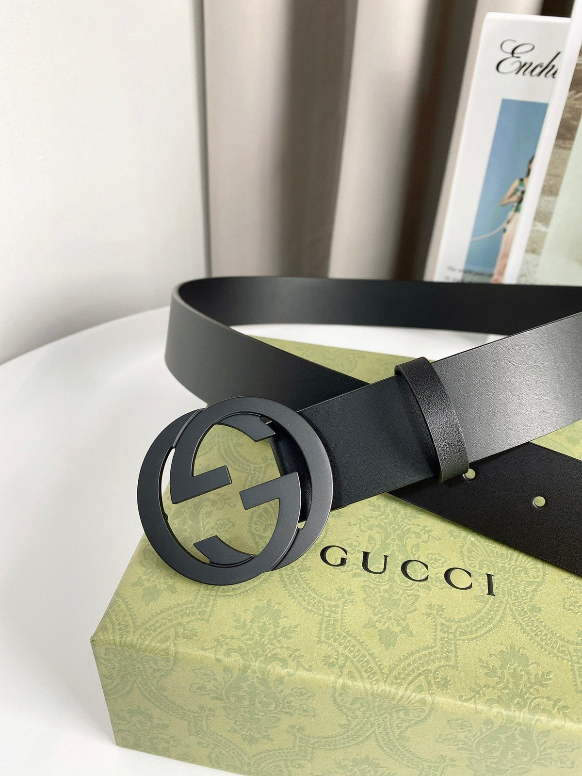 Interlocking G Smooth Leather Belt