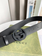 Interlocking G Smooth Leather Belt