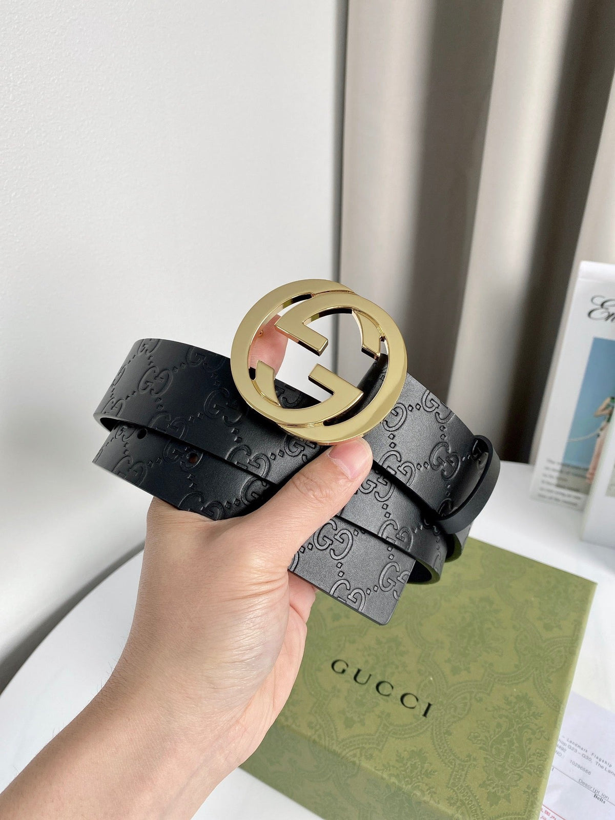 Interlocking G Smooth Leather Belt