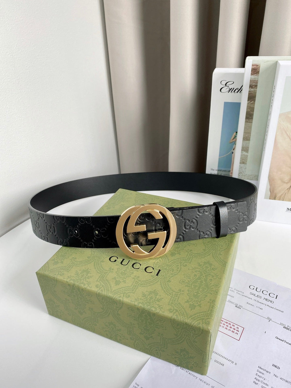 Interlocking G Smooth Leather Belt