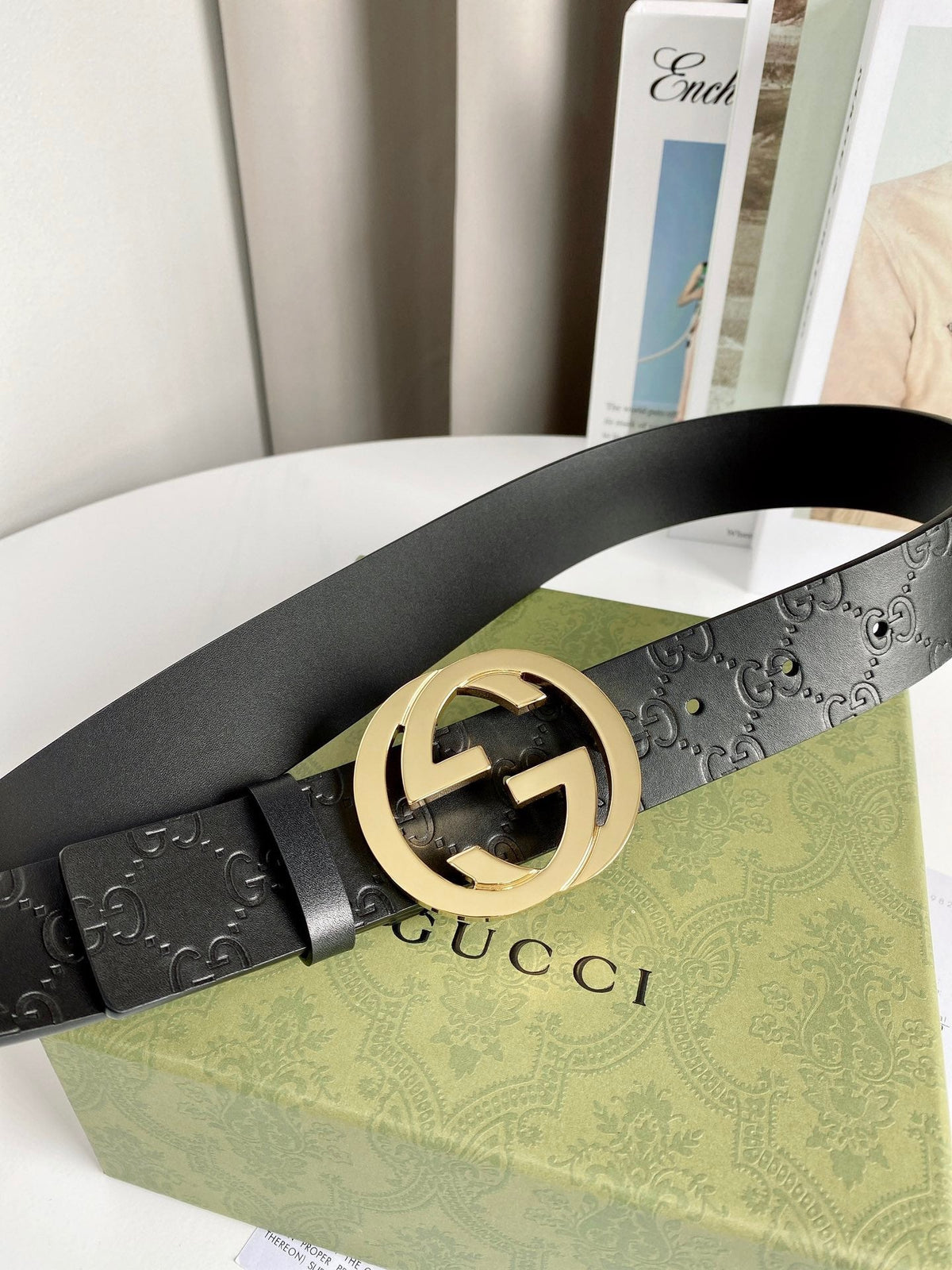 Interlocking G Smooth Leather Belt