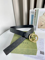 Interlocking G Smooth Leather Belt