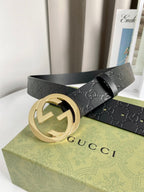 Interlocking G Smooth Leather Belt