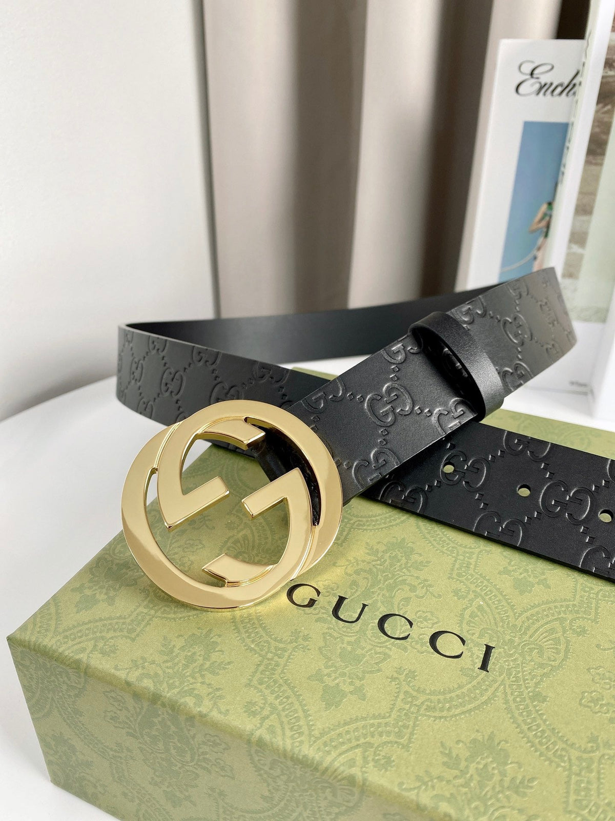 Interlocking G Smooth Leather Belt