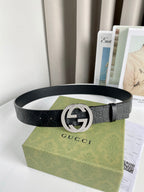 Interlocking G Smooth Leather Belt