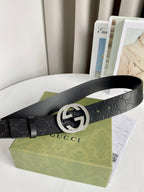Interlocking G Smooth Leather Belt