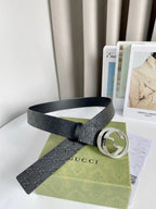 Interlocking G Smooth Leather Belt