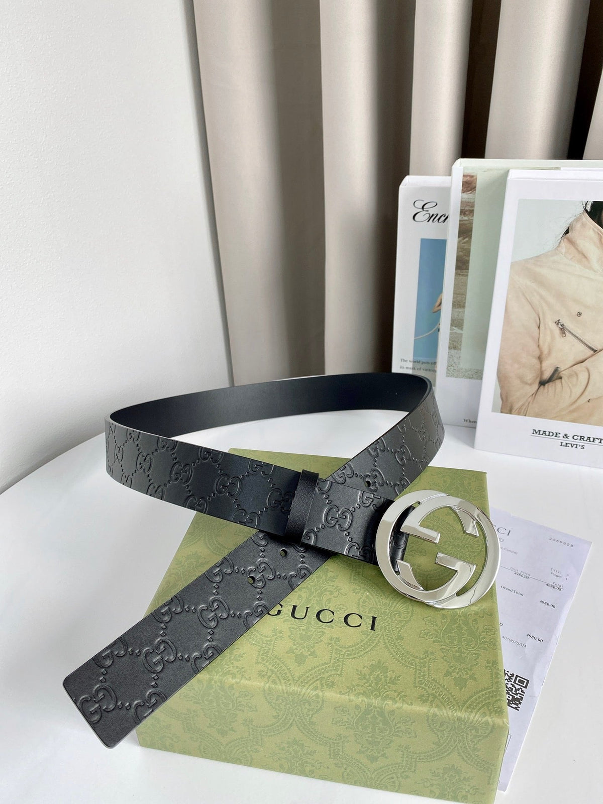 Interlocking G Smooth Leather Belt