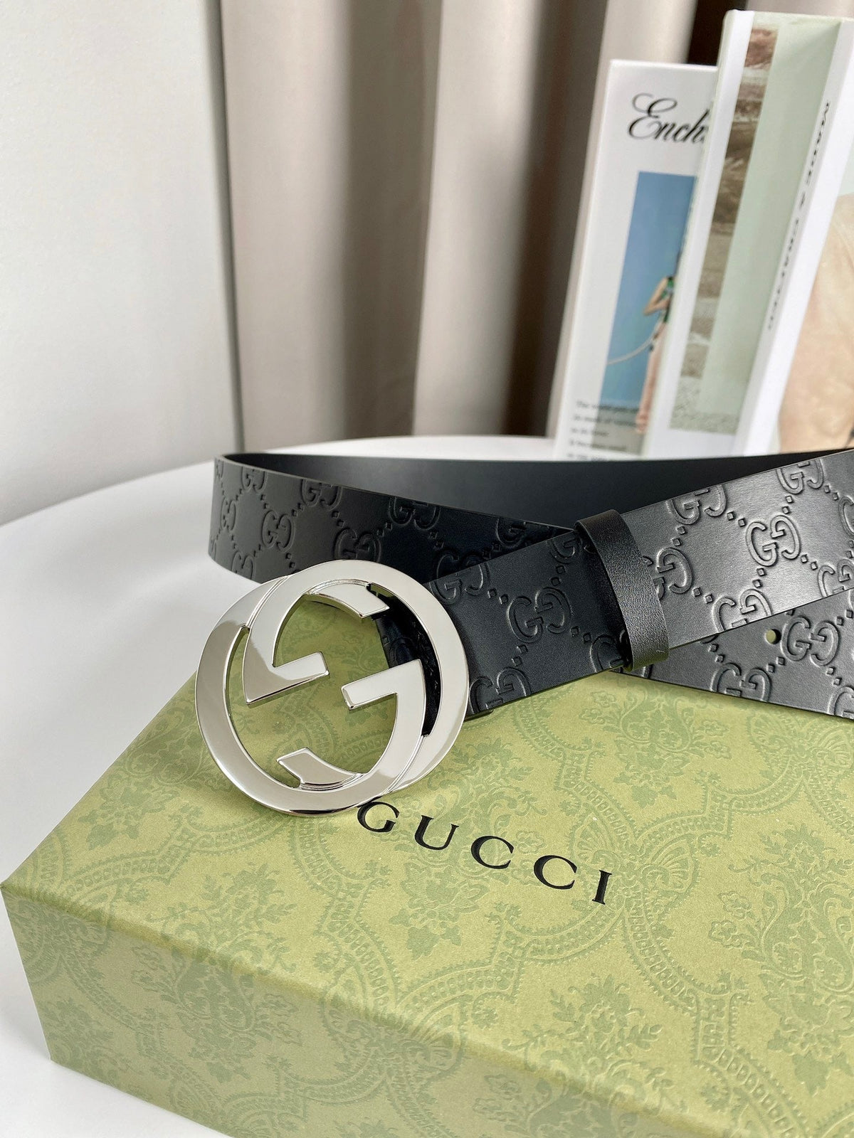 Interlocking G Smooth Leather Belt