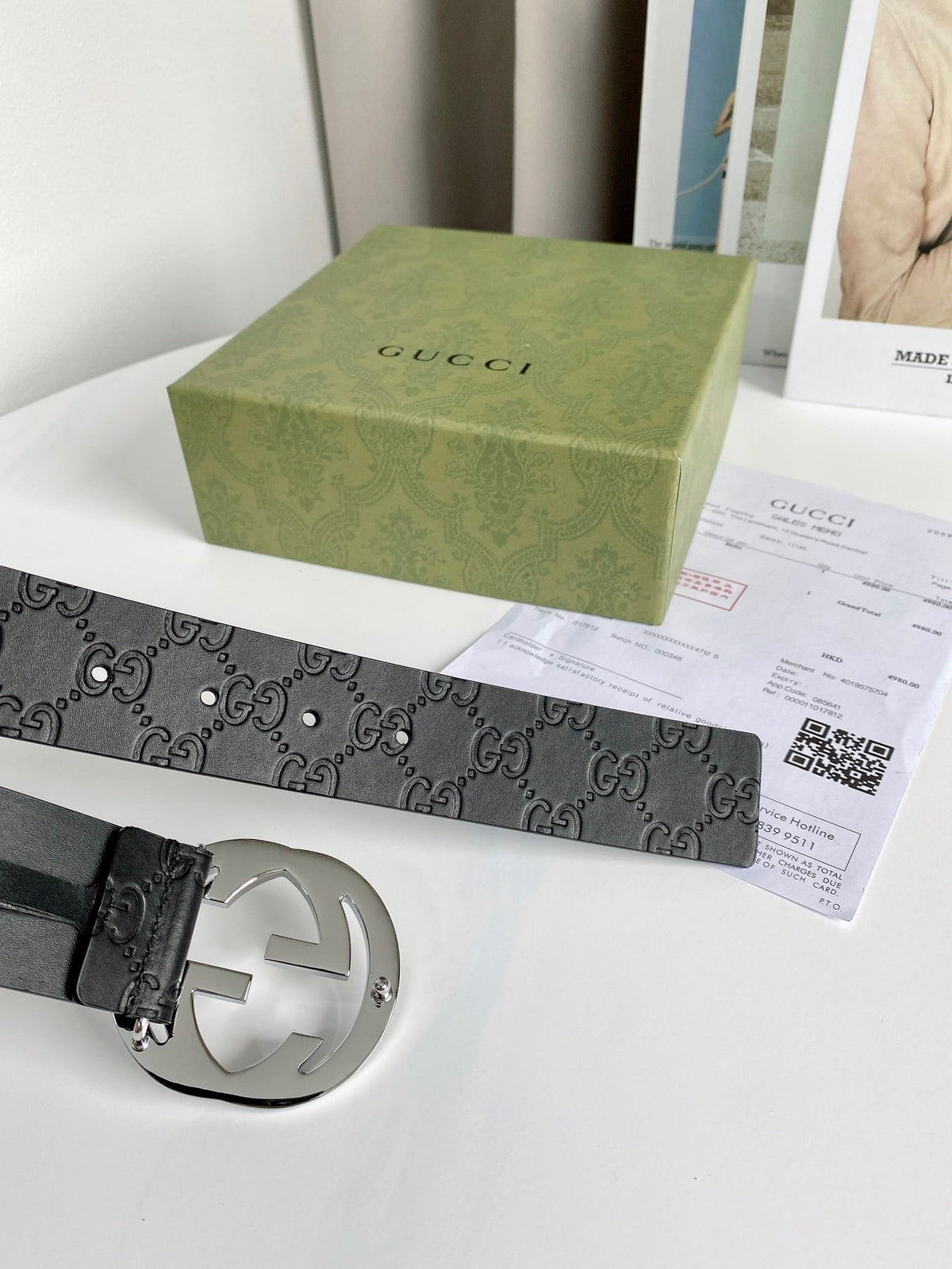 Interlocking G Smooth Leather Belt